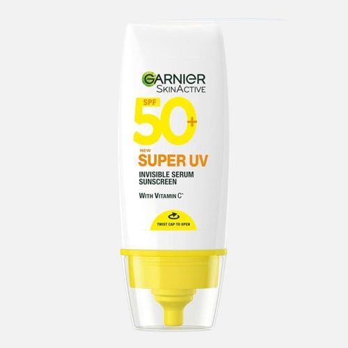 Garnier Skin Active Super UV Invisible Sunscreen SPF50 with Vitamin C - Protects and Reduces 53% Dark Marks