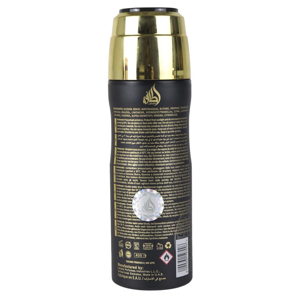 Asad Lattafa Perfumes for Men 200ML Deodorant Body Spray - Long-Lasting Fragrance & Refreshing Scent