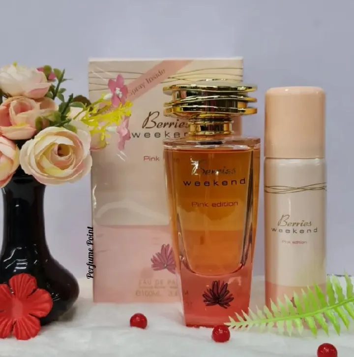 Original Berries weekend 100ml  perfume with a free body deodorant