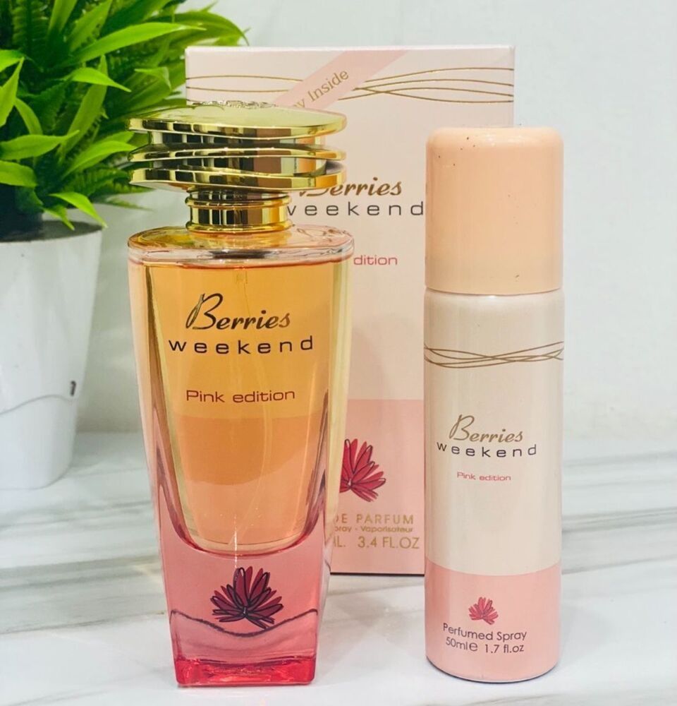 Original Berries weekend 100ml  perfume with a free body deodorant
