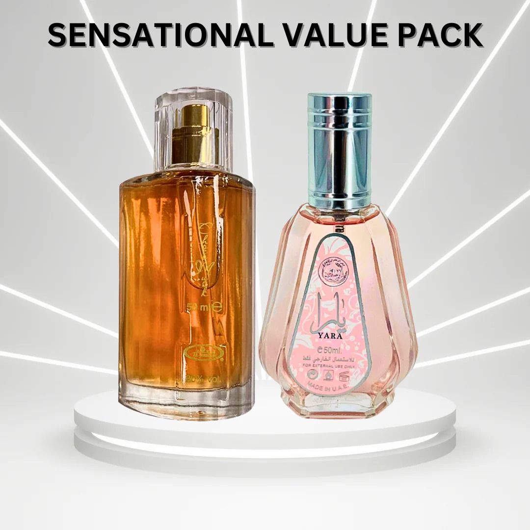 Choco Musk EDP-50ML (1.7Oz) by Al Rehab & Yara EDP-50 ML (1.7Oz) By Ard Al Zaafaran. (BUNDLE)