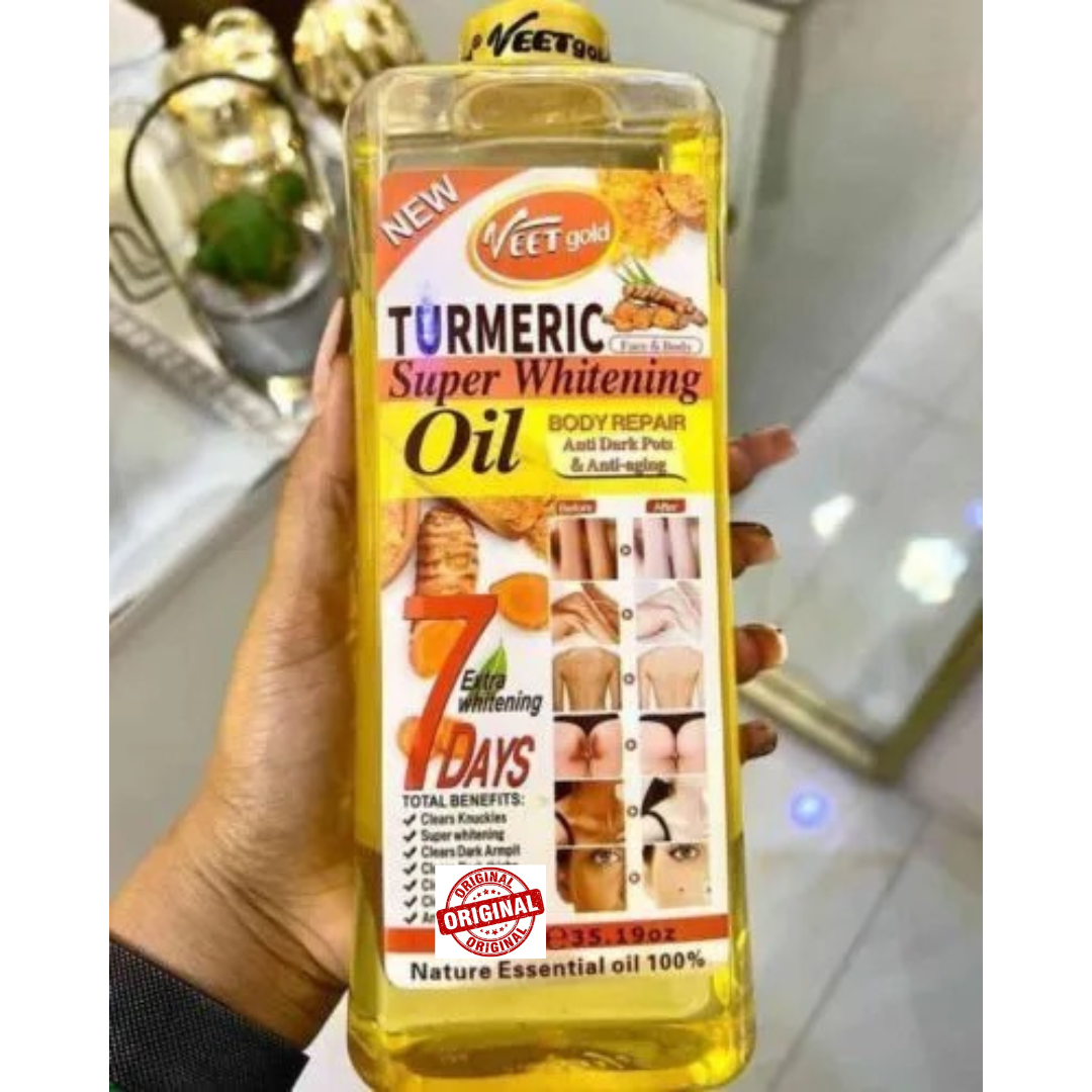 ANNIVERSARY OFFER!! VEET GOLD Turmeric Oil Whitening & Brightening Body Oil/Tumeric oil