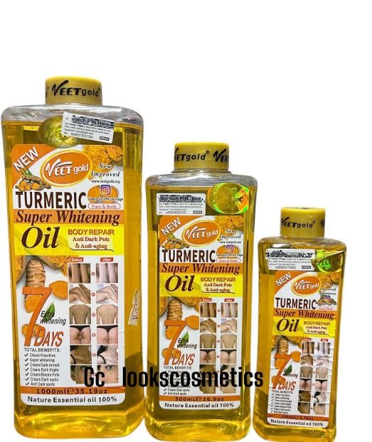 ANNIVERSARY OFFER!! VEET GOLD Turmeric Oil Whitening & Brightening Body Oil/Tumeric oil