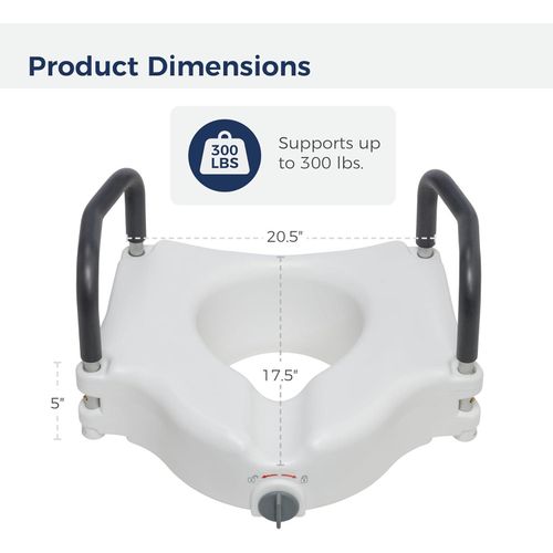 2-in-1 Raised Toilet Seat with Removable Padded Arms, Standard Seat//generic-2-in-1-raised-toilet-seat-with-removable-padded-arms-standard-seat-toilet raiser
