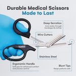 Medical Scissors, EMT and Trauma Shears - 7.5 Inch Premium Quality Stainless Steel Bandage Scissors - Fluoride-Coated with Non-Stick Blades - 1 Pack (Black/Stainless)
trauma scissors