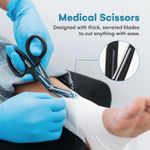 Medical Scissors, EMT and Trauma Shears - 7.5 Inch Premium Quality Stainless Steel Bandage Scissors - Fluoride-Coated with Non-Stick Blades - 1 Pack (Black/Stainless)
trauma scissors