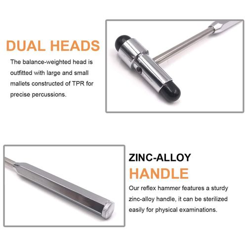 Buck Neurogical Reflex Testing Hammer with Needle and Brush (Black) PATELLA HAMMER
Buck Neurogical Reflex Testing Hammer with Needle and Brush (Black) PATELLA HAMMER
Buck Neurogical Reflex Testing Ham