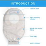 10 PCS Colostomy Bags Ostomy Supplies for Ileostomy Stoma Care One-Piece Ostomy Bag Barrier with Stripes Colonoscopy Colostomy Bag Max Cut 15-60mm Back Window
10 PCS Colostomy Bags Ostomy Supplies for