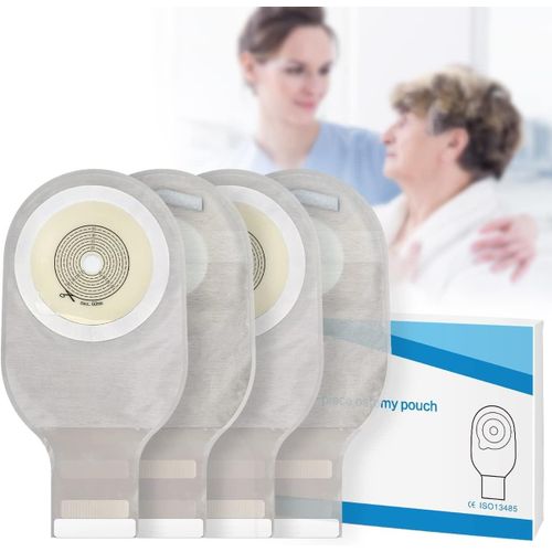 10 PCS Colostomy Bags Ostomy Supplies for Ileostomy Stoma Care One-Piece Ostomy Bag Barrier with Stripes Colonoscopy Colostomy Bag Max Cut 15-60mm Back Window
10 PCS Colostomy Bags Ostomy Supplies for