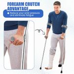 1 Pair Forearm/elbow Crutches for Adults Aluminum Adult Crutches Gray Adjustable Crutches for Men Women, 300 Lb. Weight Capacity, Height Adjustment
1 Pair Forearm/elbow Crutches for Adults Aluminum