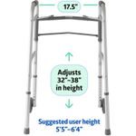 Lightweight Two Button Folding Walker with 5" Wheels, Aluminum Frame-Walking frame with wheels
Lightweight Two Button Folding Walker with 5" Wheels, Aluminum Frame-Walking frame with wheels
Lightweigh