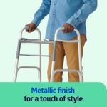 Lightweight Two Button Folding Walker with 5" Wheels, Aluminum Frame-Walking frame with wheels
Lightweight Two Button Folding Walker with 5" Wheels, Aluminum Frame-Walking frame with wheels
Lightweigh