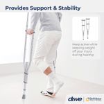 1 Piece Underarm Crutches for Adults,Sturdy Crutch,Aluminum Adjustable Crutches Suitable Height 4.6 Foot to 6.6,Comfortable Armpit Pad Non-Slip Rubber Pads for Walking Crutches
1 Piece Underarm Crutch