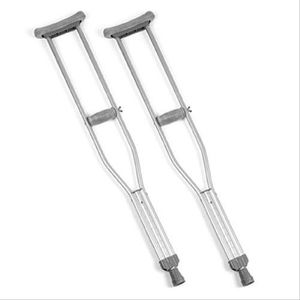 Aluminum Crutches for Adults and Children – Pair of Lightweight, Height Adjustable Crutches – Includes Padded Underarm Cushions, Hand Grips, & Rubber Tips – Max. Weight Capacity 300 lb.
Aluminum