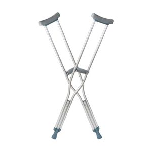 Aluminum Crutches for Adults and Children – Pair of Lightweight, Height Adjustable Crutches – Includes Padded Underarm Cushions, Hand Grips, & Rubber Tips – Max. Weight Capacity 300 lb.