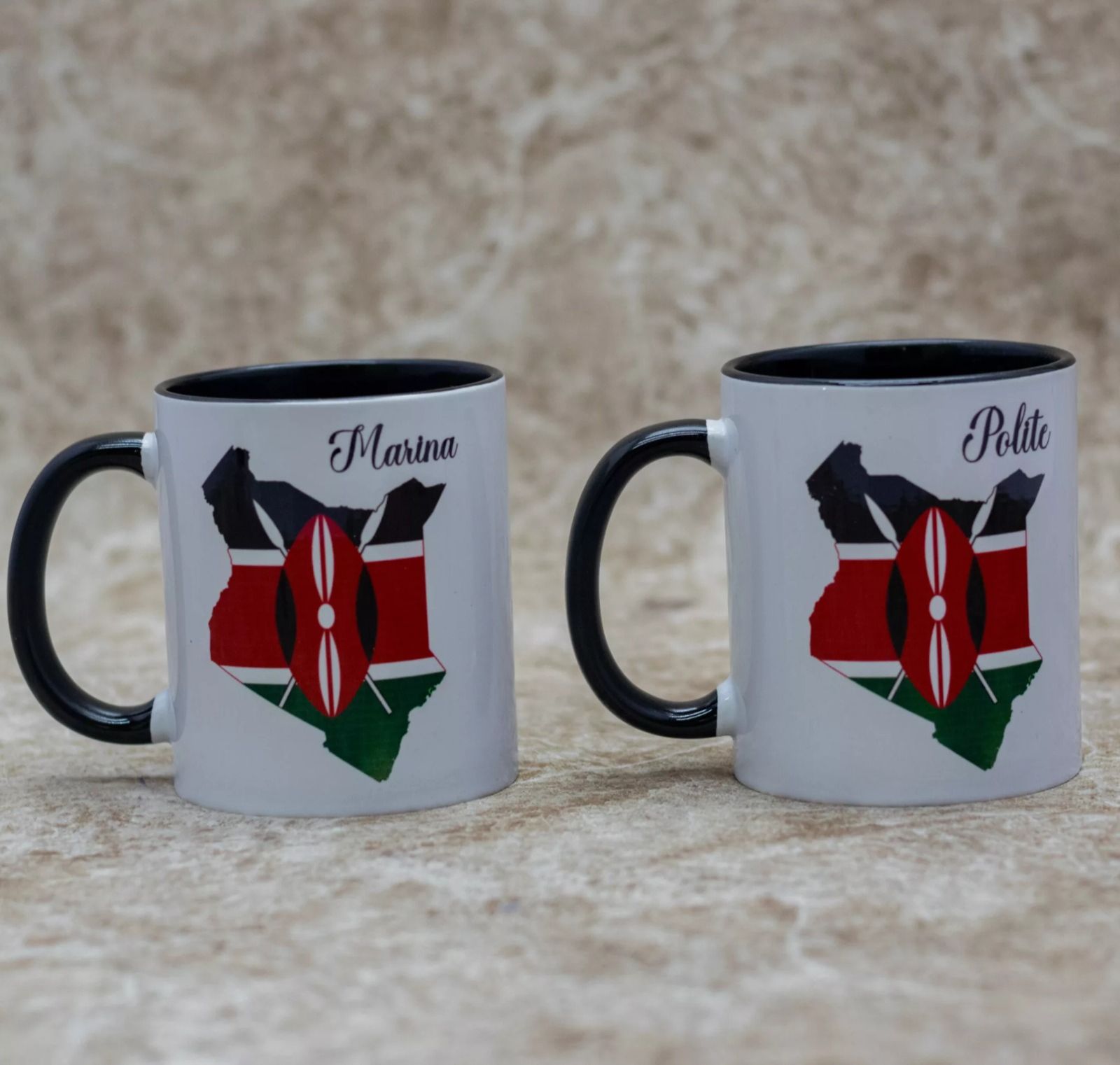 Two Tone Kenyan Themed Mug