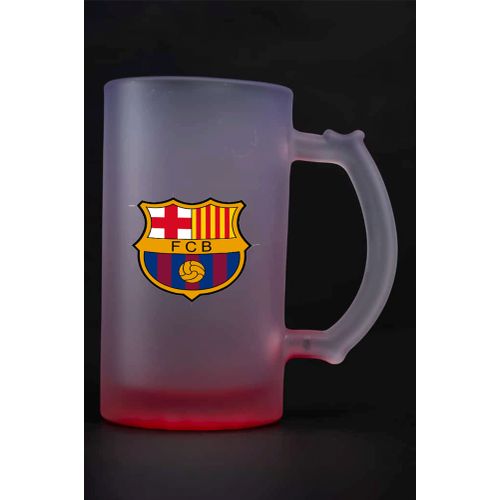 Cute Custom Branded (Barcelona) Red Frost Mug-16oz
