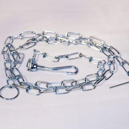 Steel Dog Chain Tie Out for Outside Metal Leash Heavy Duty Cable Chew Proof, Long Leashes for Large Dogs No Tangle Runners Heavyweight Titan Twisted Link