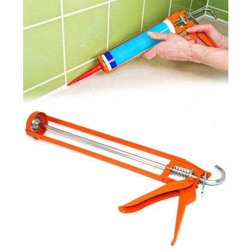 Professional Silicone Glue Adhesive Caulk Gun Cordless Manual Portable Pressure Gun Double Column Glue Tool Silicone Caulking Gun Sealant Gun Glass Glue Tool