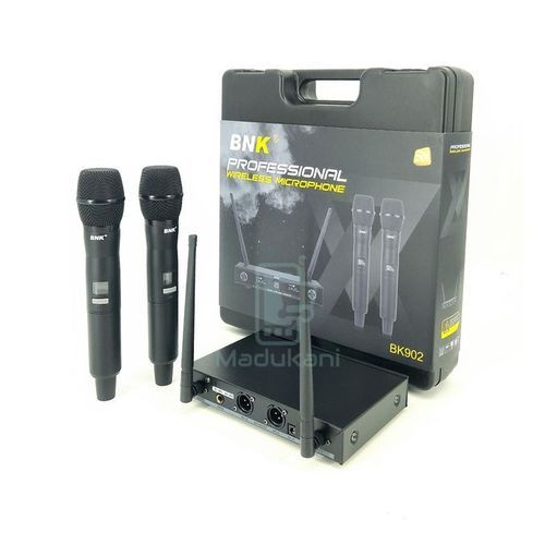 Bnk BK902 UHF Dual 2 Channel Wireless Microphone System