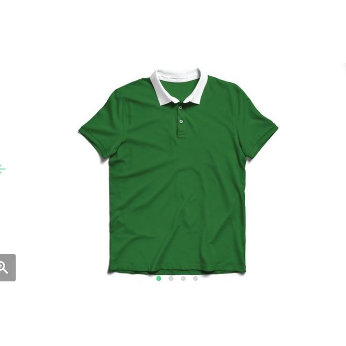 Fashion 100% Cotton Men White Colar Polo Tshirt-