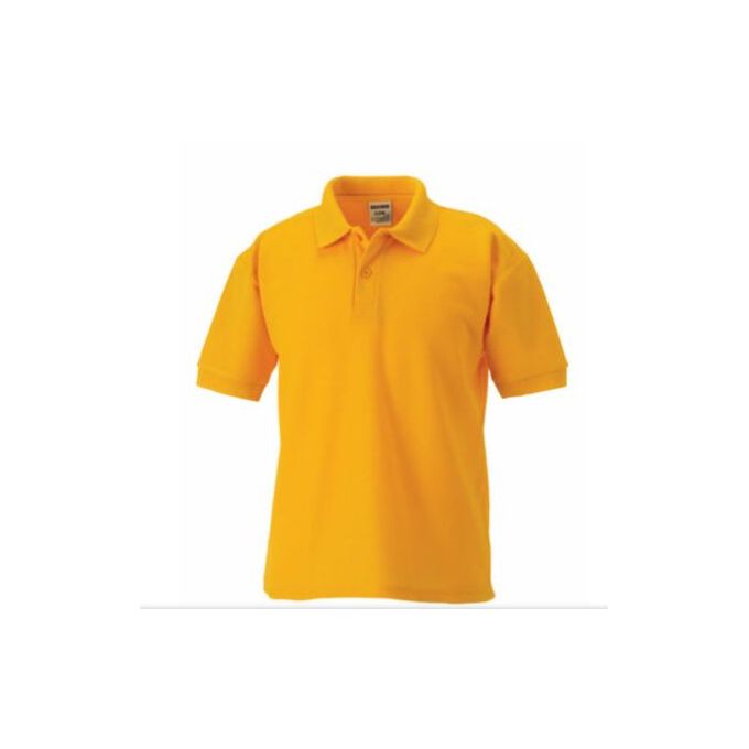 Fashion 100% Heavy Pure Cotton Yellow Polo T-shirt
