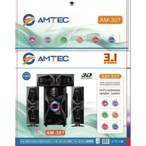 Amtec AM-307 3.1 CH BT/USB/SD/FM Multimedia Speaker System Subwoofer Sound Woofer