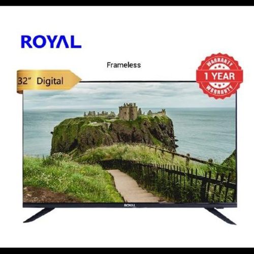 Royal 32" Inch TV Digital LED Frameless TV With Inbuilt Decoder With free to air channels Television and One Year Warranty
