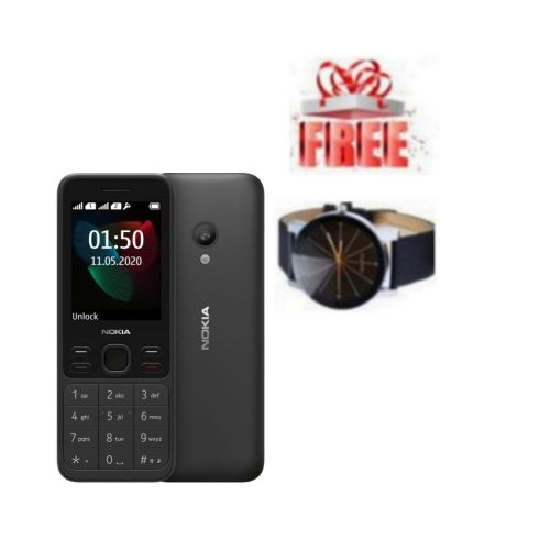 Nokia 150 2.4"' display, Dual Sim, FM Radio and MP3 Camera, 1020mAh-Black + Watch