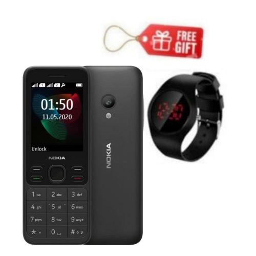 Nokia 150 2.4"' display, Dual Sim, FM Radio and MP3 Camera, 1020mAh-Black + Led Watch
