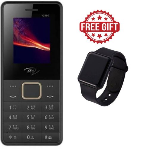 Itel 2160// Dual SIM//Black//quality Watch