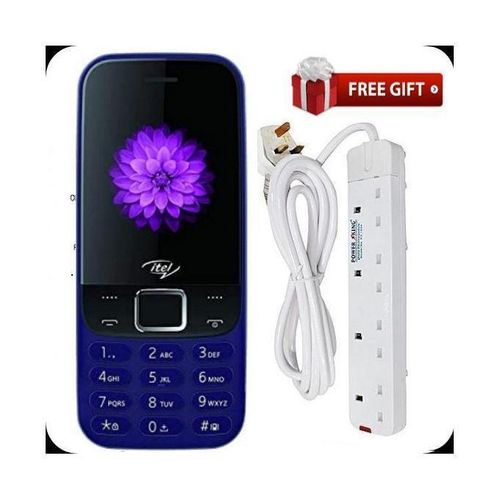 Itel 5082 Triple SIM CARD SIZE DISPLAY2.40'' FM RADIO+ Free 4way power Extension