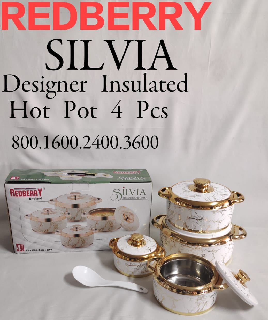 4pcs of Casserole Hotpots Food Warmer Hot Pot, Serving Dishes Serveware Set SIZE 800,1600,2400,3600ML