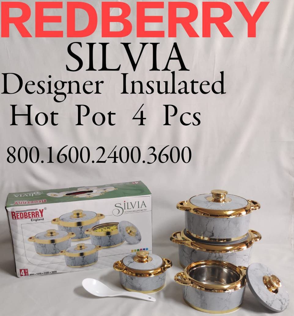 4pcs of Casserole Hotpots Food Warmer Hot Pot, Serving Dishes Serveware Set SIZE 800,1600,2400,3600ML