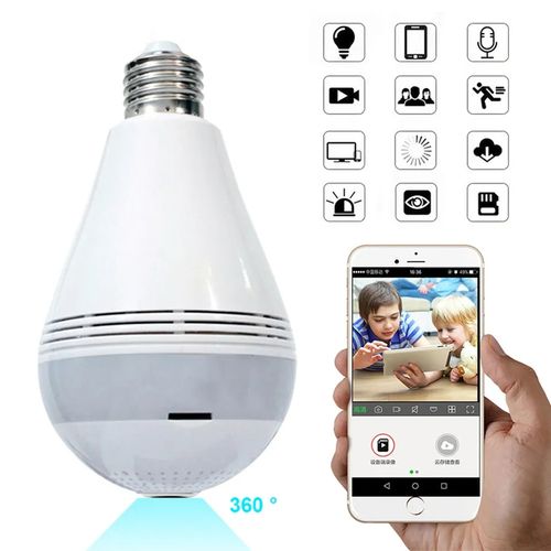 WiFi Camera Bulb With Motion Detection, Spotlight Night Vision, Baby Monitor