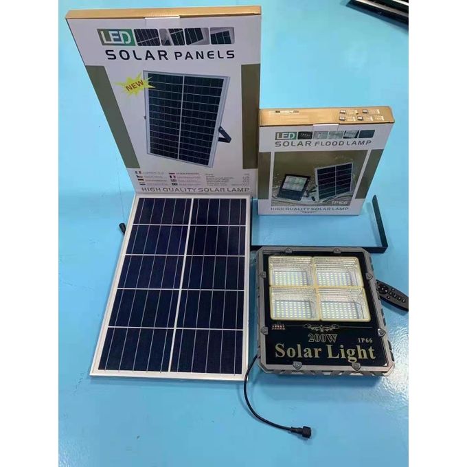 Solar Light 30W, 60W, 100W, 200W Solar Security Floodlight Dusk To Dawn With Solar Panel