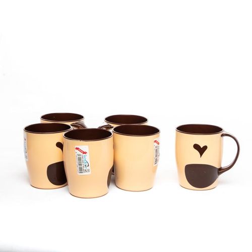 Kenstar Lovely Plastic mug 6pcs