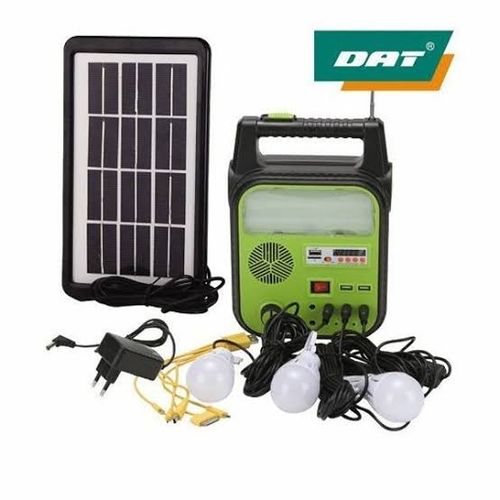 Dat Home Solar Lighting System With FM Radio, USB, Torch, 3 Bulbs, Solar Panel, Flash Light