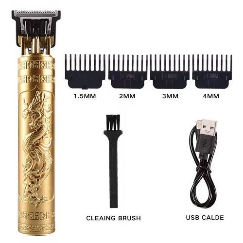 USB Cordless Hair Clipper Trimmer Beard Electric Professional Haircut Dragon Monster Rechargeable ABS Vintage Metal Shaving Machine clippers Wireless Barber cutting Kinyozi