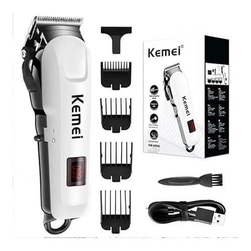 Kemei Professional Hair Shaver & Clipper, Professional Hair cut at Home, Evenly and Effortlessly