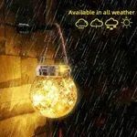 Solar Mason Jar Lights 20 LED Waterproof Fairy Firefly Jar Lids String Lights