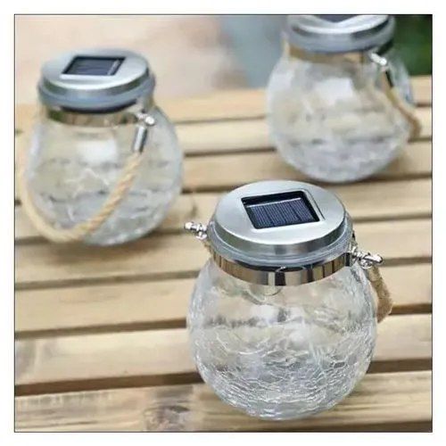 Solar Mason Jar Lights 20 LED Waterproof Fairy Firefly Jar Lids String Lights