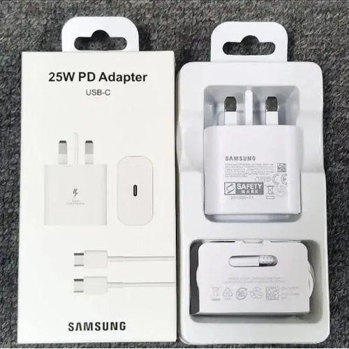 Samsung 25W Super Fast Charger Adapter With Type C To C Output For Galaxy A05, A05s, A14, A15, A23, A24, A25, A33, A34, A35, A53, A54, A55, A73, A74, A75 - White