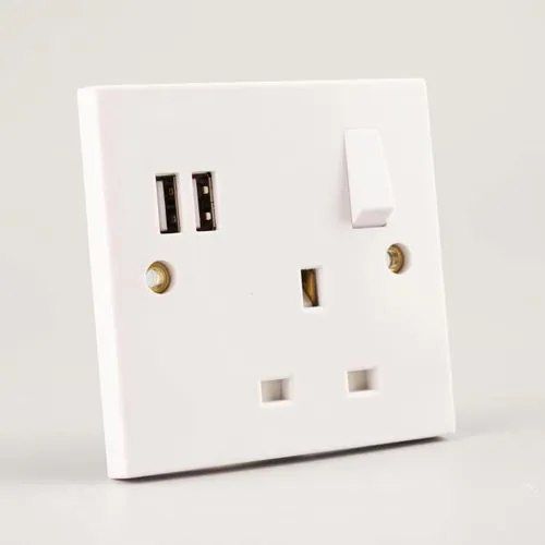 Switched Wall Socket with USB Ports