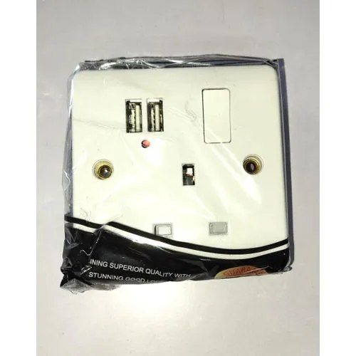 Switched Wall Socket with USB Ports