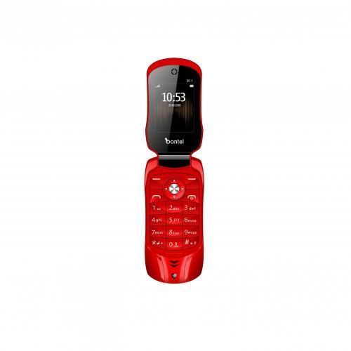 Bontel 911//size Display1.77" //Flip Phone// Red