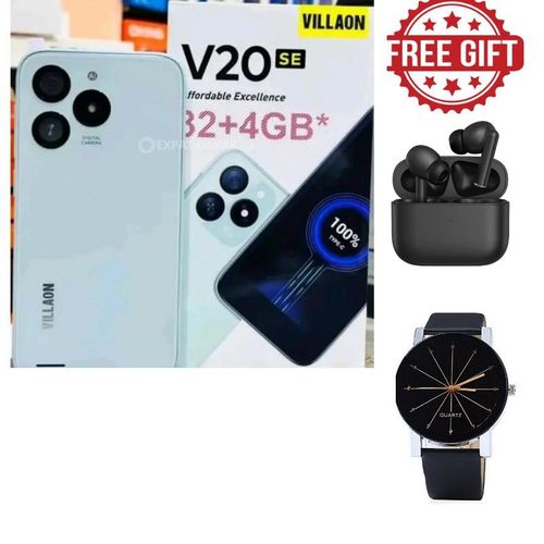 VILLAON V20,,SE3000MAH BATTERY(REMOVABLE)4GB RAM+32GB Storage 8MPFREE GIFTS