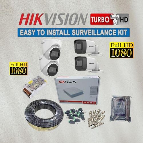 Hikvision Real-Time capture 4 Turbo HD 1080P Full HD 2 MegaPixel CCTV Security Surveillance Cameras Complete System Kit Package