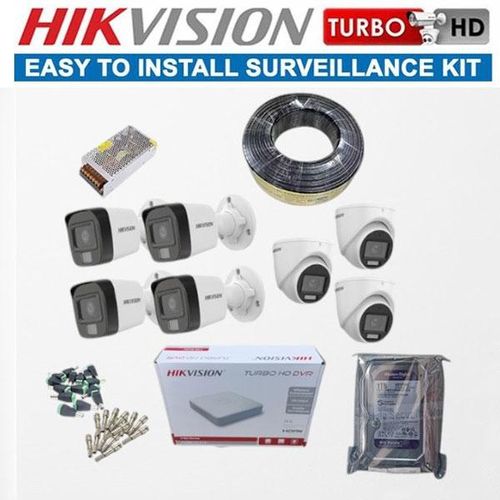 Hikvision 7 HD High-Performance 1080P Full HD 2MP Hybrid CCTV Cameras Complete System Kit