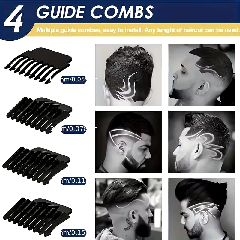 USB Cordless Hair Clipper Trimmer Beard Electric Professional Haircut Dragon Monster Rechargeable ABS Vintage Metal Shaving Machine clippers Wireless Barber cutting Kinyozi